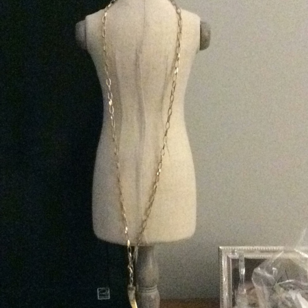 Gold loop chain necklace - Picture 4 of 8